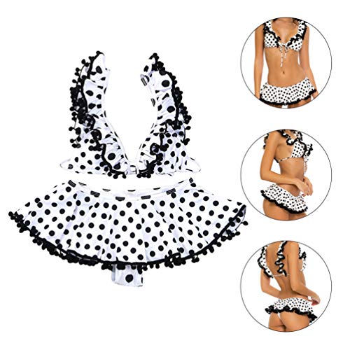 VALICLUD 1 conjunto de biquíni sexy de cintura alta duas peças roupa de banho feminina de verão (P)