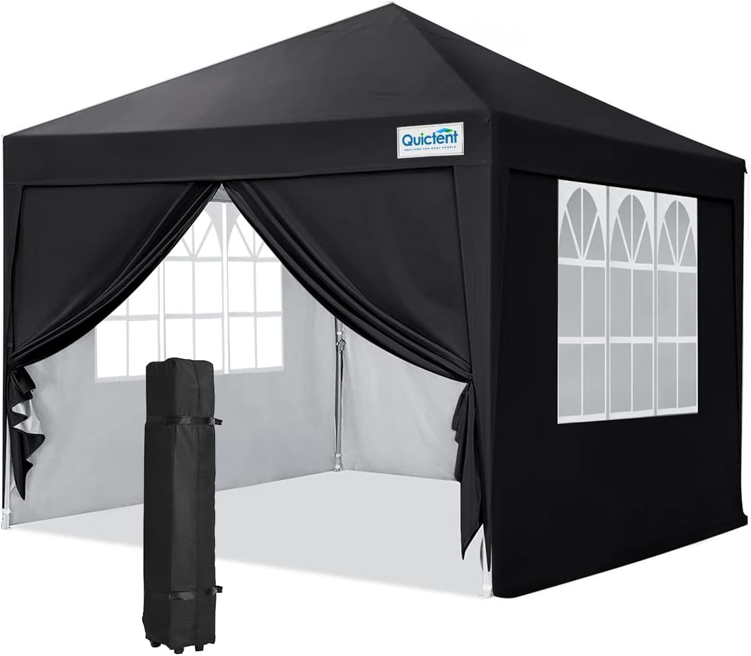 Quictent 10'x10' Ez Pop up Canopy Tent with 4 Sidewalls
