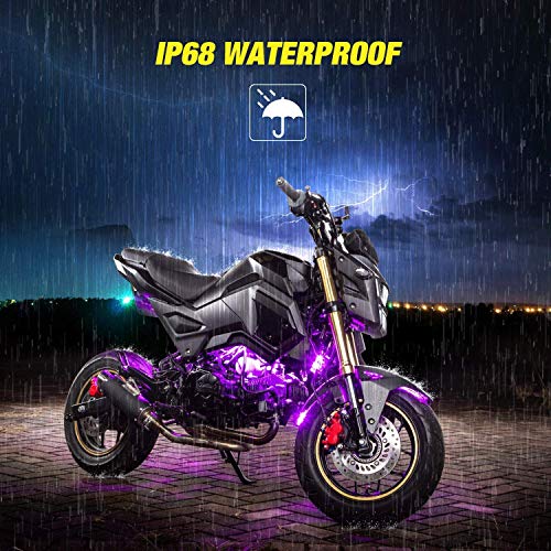 Nilight - Tl-35 12Pcs Motorcycle Rgb Led Light Kit Waterproof Multi-Color Atmosphere Lights Lamp With Dual Rf Wireless Remote Controllers For Harley Davidson Honda Kawasaki Suzuki, 2 Years Warranty #TOP6