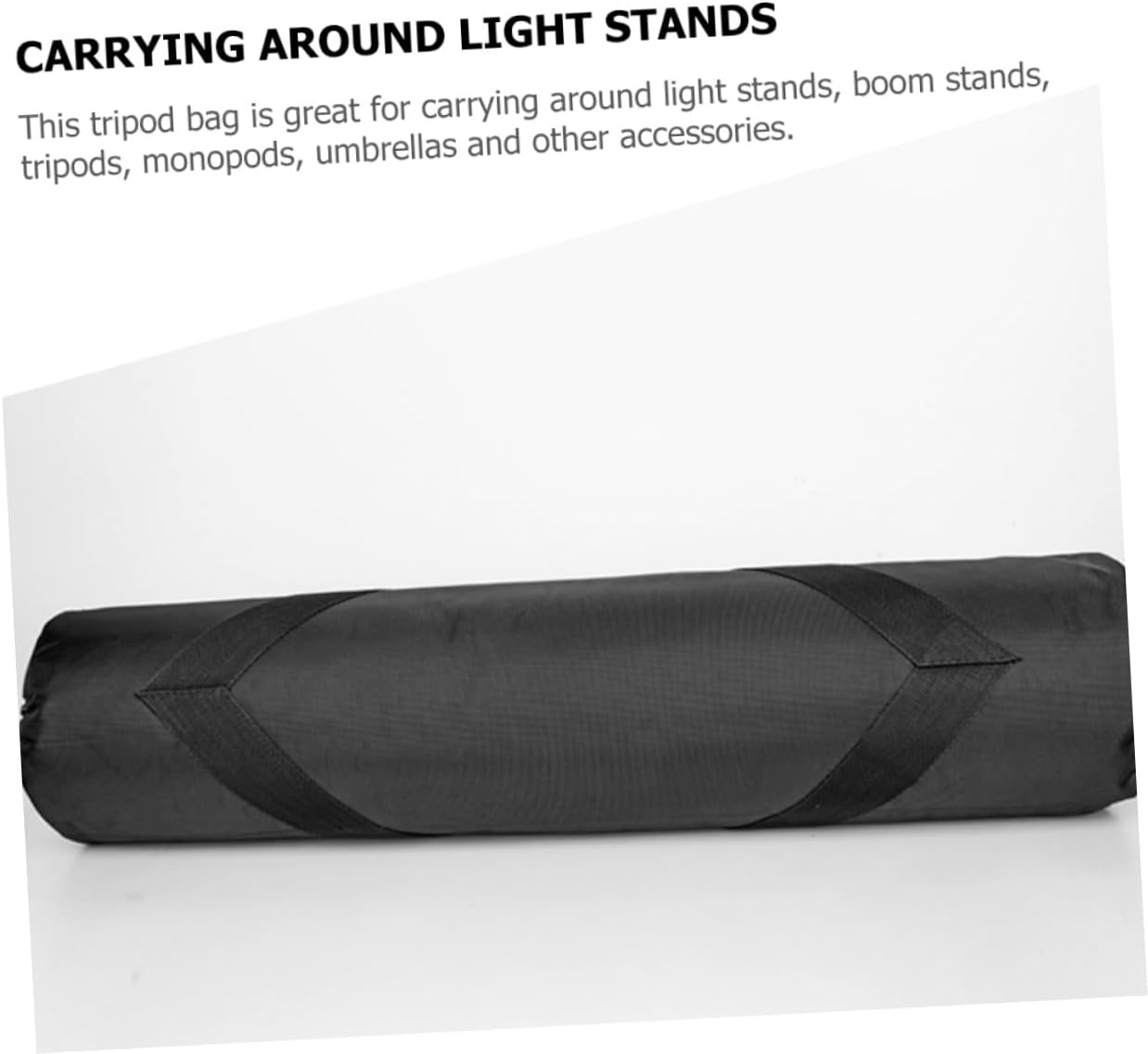 Portable Tripod Carrying Bag with Handle, Thickened Oxford Cloth Storage Case for Photography Equipment, 120cm Length Black Tripod Storage Container for Monopod and Light Stand