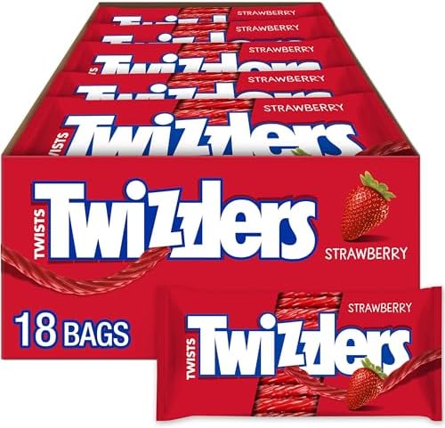 Twizzlers Strawberry Twists, 2.5 Oz Packs, 18 Count - Pack Of 2