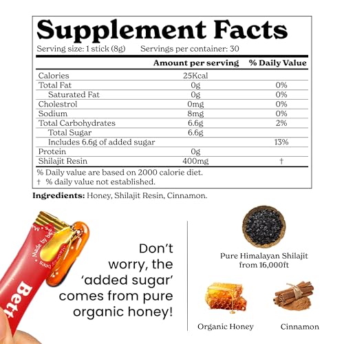 Image of Better Alt Pure Himalayan Shilajit /Shilajeet Cinnamon Energy Sticks with Organic Honey | Easy to Consume|Helps muscle recovery|Boosts Strength & Improved energy, 85+ Trace Minerals, 75%+ Fulvic Acid