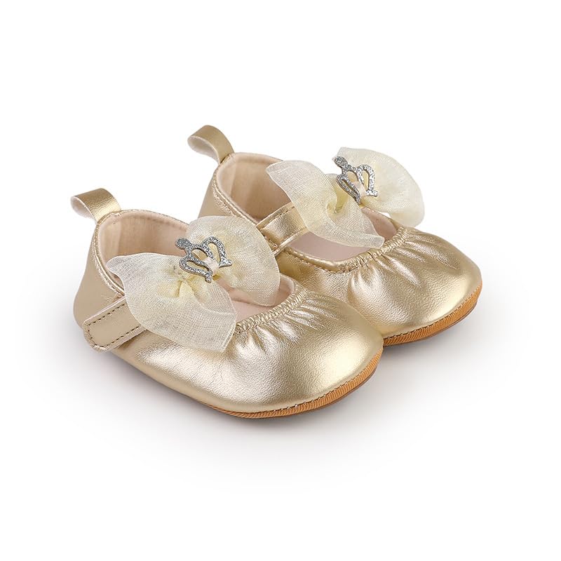 Newborn Baby Girls Infant Soft Rubber Sole Mary Jane Shoes Moccasins Baptism Christening Crib Shoes Wedding Princess Flats