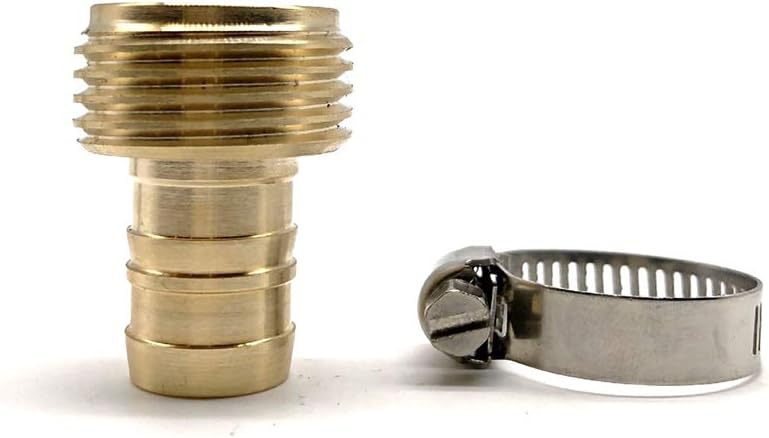wowoda 3 Sets 1/2" Brass Garden Hose Mender End Repair Connector, Female and Male Hose Connector with Stainless Clamps: Home & Kitchen