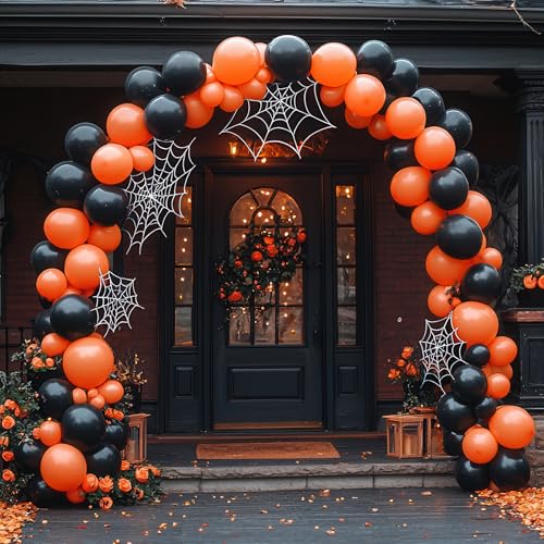 RUBFAC 135pcs Black Balloons Different Sizes 18 12 10 5 Inch for Garland Arch, Latex Balloon for Halloween Party Birthday Wedding Decorations - Image 5