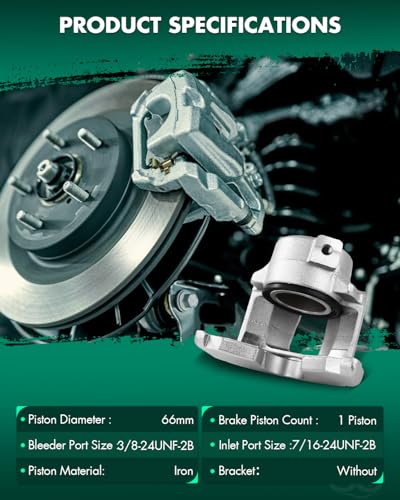 Image of SCITOO 184015 Front Left Disc Brake Caliper Fit For AMC For AMX 1978-1980,For AMC For Concord 1978-1981,For AMC For Hornet 1977,For Jeep For Scrambler 1981, Single Piston