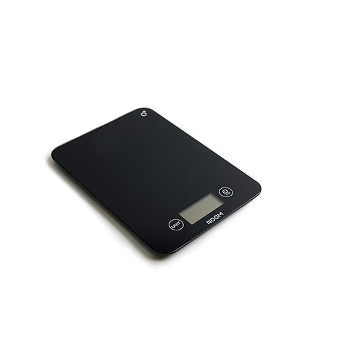 Miniatura 2 de Noom Báscula digital de cocina precisión precisa, pantalla LCD para mayor claridad, elegante negro, azul o blanquecino. Batería incluida para un