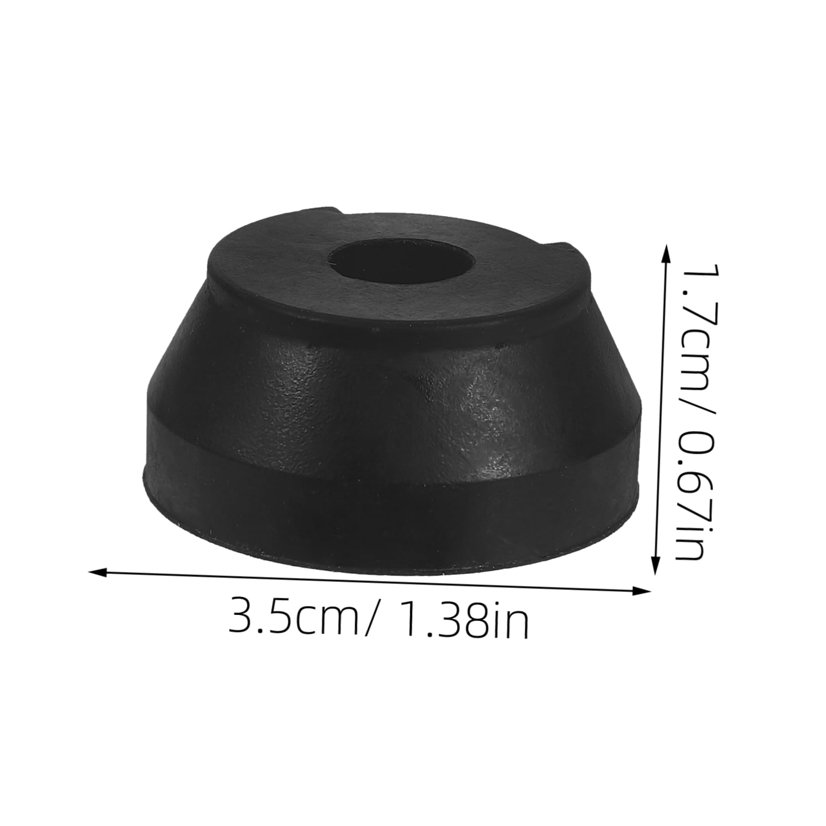 Gogogmee Tripod Cane Anti-Slip Pad Set Heavy Duty Cane Tips Replacement Black Non-Slip Grip