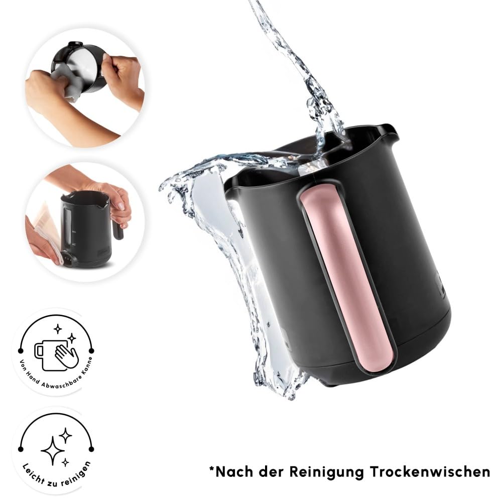 Karaca Hatır Aqua - Automatische Türkische Kaffeemaschine Mit Wassertank, Akustisches Warnsystem, 5 Tassen Türkischer Kaffee Kapazität, 735 Watt - Rose Gold