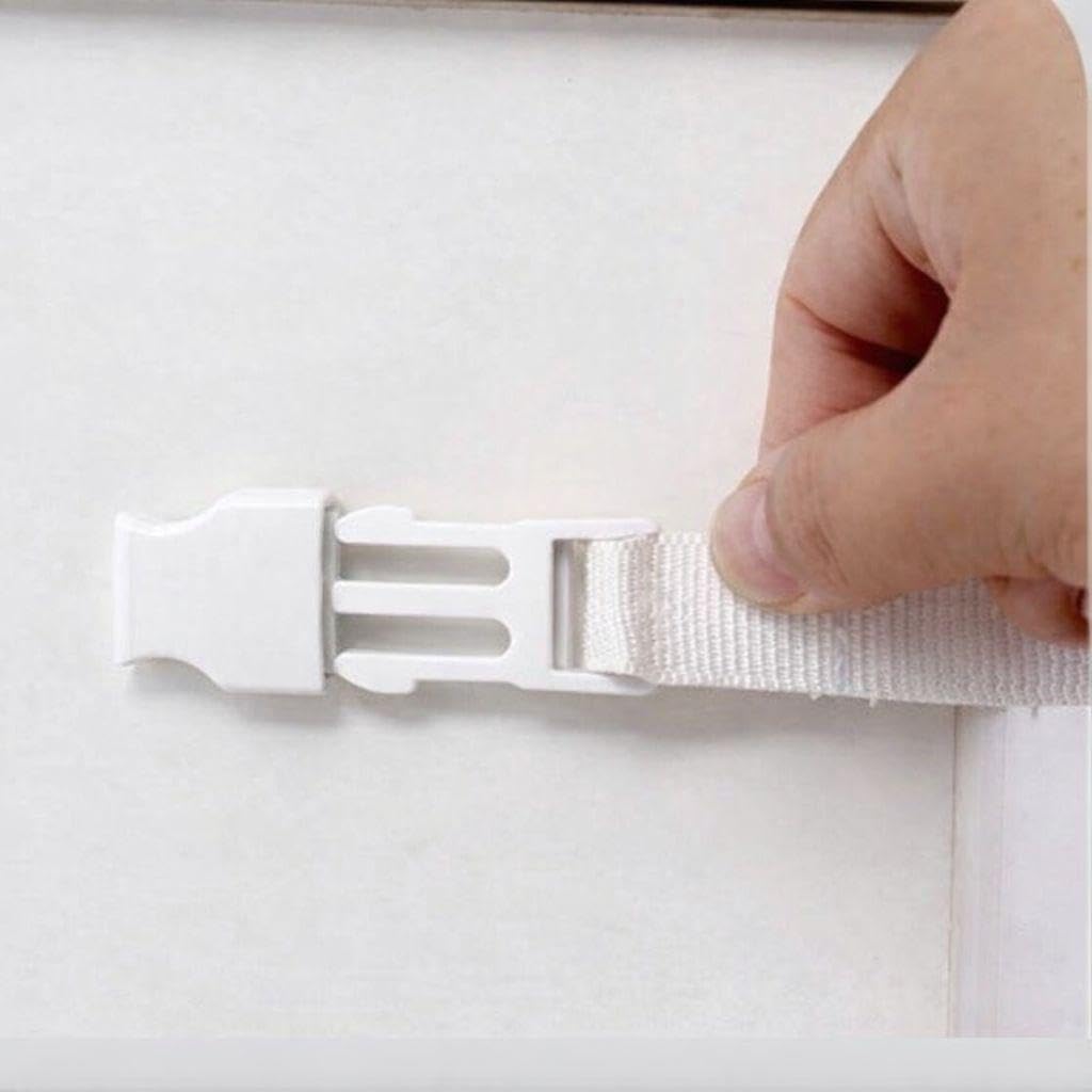 Premium 10'lu Paket Bebek Güvenlik Kilidi - Güçlendirilmiş Yapışkanlı Çok Amaçlı Dolap ve Çekmece Kilidi, Delme Gerektirmeyen Ayarlanabilir Emniyet Kilidi, Ev ve Beyaz Eşya Koruması