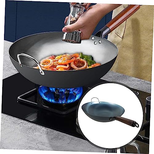 Wok de hierro tradicional con mango ergonómico miniatura 3