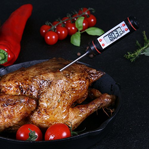 BBQ-Toro Grillthermometer für Steak, Fleisch | digitales Bratenthermometer -40 °C bis 300 °C | Thermometer für Kerntemperatur Meat, Einstichthermometer mit LCD Display und... – Bild 4