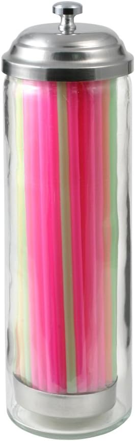 Gemco Junior Glass Straw Dispenser with Straws