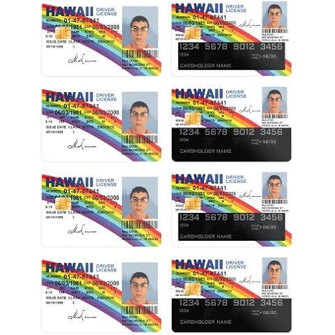 Scoleswall Card Mclovins Credit Slim Design Bank Stickers Fake Driver License Meme Vinyl Decals Waterproof Wrap Cover Removable Printing Label Cool Funny Accessories, 7.5 x 5.8 0.01 inch Cover