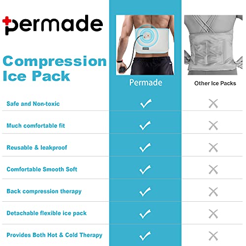 Compression Ice Pack For Back Pain Relief With Air Pump, Reusable Back Cold Pack With Strap, Pump It Up Hot And Cold Therapy Back Wrap For Waist And Lower Back, Lower Lumbar, Sciatic Nerve #TOP5