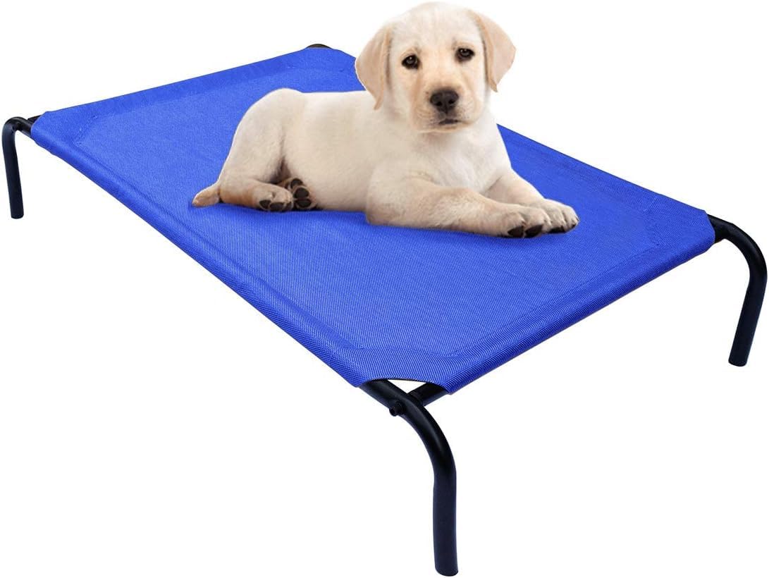 Berlins PET ACCESSORIES Outdoor Elevated Dog Bed, Raised Mesh Cooling Pet Cot for Large, Medium, Small Dogs, Cats, Portable, Washable (Small, Blue) (B0D8FLHJPC) Amazon Price History, Amazon Price Tracker