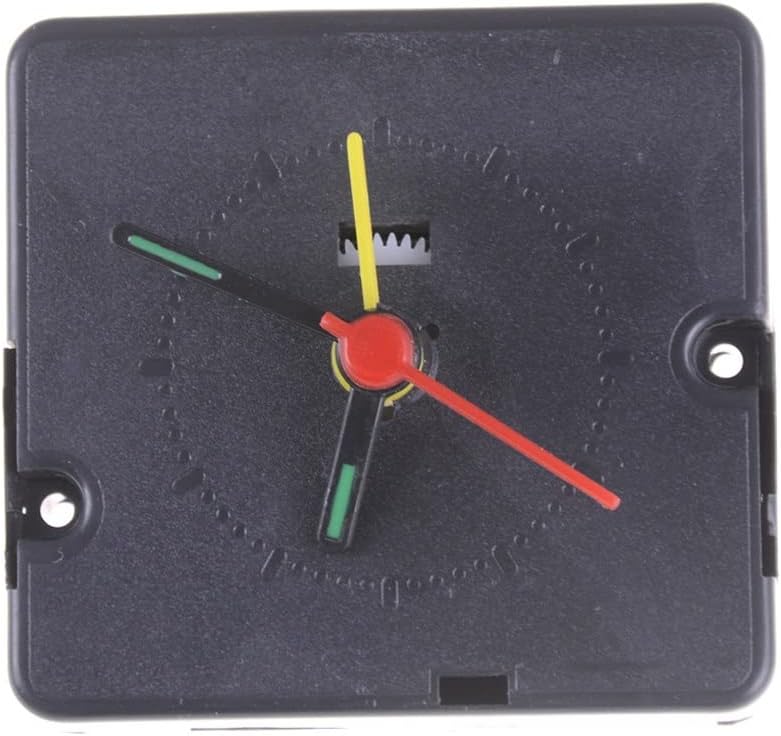 Quartz Alarm Clock Movement Mechanism DIY Replacement Part Set/Kit Black Hands Accessories