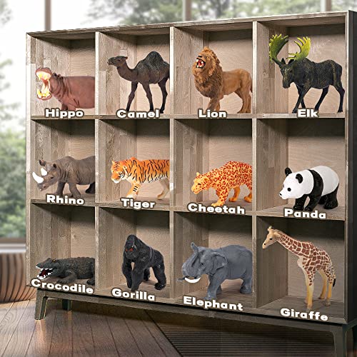 Animales de juguete FRUSE con 12 figuras de la selva y granja para niños 2