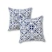 Greendale Home Fashions 17 in. Outdoor Accent Pillow (set of 2), Indigo