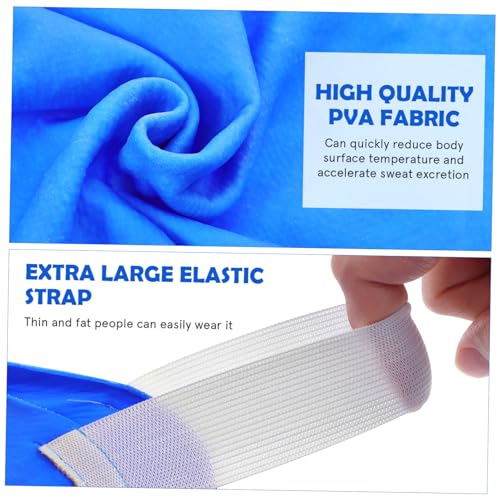 Chaleco refrigerante UKCOCO de tejido sintético PVA azul ajustable para hombres 3