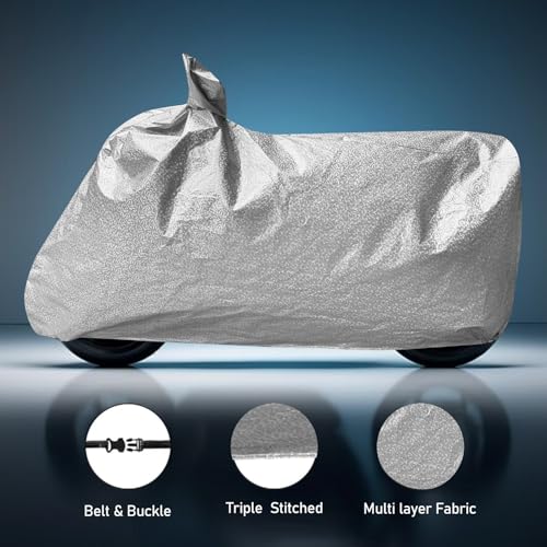 Image of Auto Hub Waterproof Scooty Cover Compatible with Suzuki Access SE Dustproof, UV Protection Two Wheeler Scooty Access SE Cover - Metallic Silver