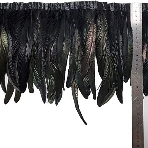 Zamihalaa 1meter Natural Pheasant Rooster Tail Feathers Trims 25-30cm DIY Feathers for Jewelry Making Crafts Dress Skirt Carnival Costumes - Orange