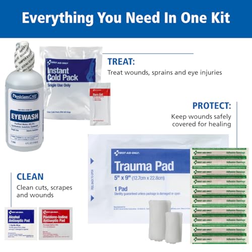 First Aid Only 520-FR All-Purpose First Responder Emergency First Aid Kit for Home, Work, and Travel, 158 Pieces - Image 4