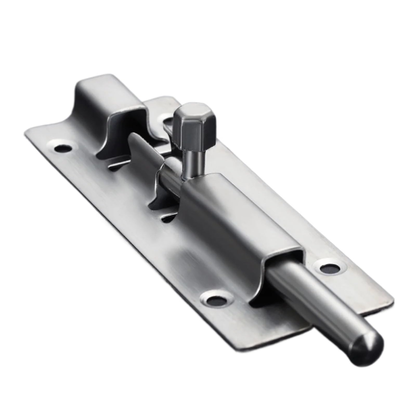 12 chiavistelli scorrevoli in acciaio inox con finitura spazzolata ispessita, chiusura di sicurezza per cancelli, porte, armadi, cancelli, mobili (10,2 cm)