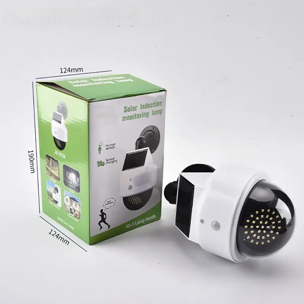 TsoLay Fausse caméra Solaire factice, Lampes solaires extérieures à capteur de Mouvement avec 3 Modes d'éclairage, Conception réaliste, télécommande à capteur de Mouvement, pour Jardin