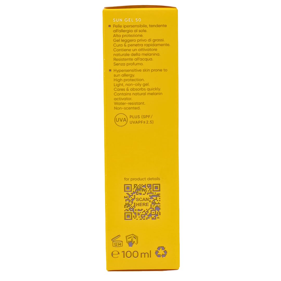Louis Widmer Sun Gel 50, 2x 100 ml I leichte, fettfreie Gel-Creme I wasserfest I für überempfindliche, zu Sonnenallergie neigende Haut I hoher UV-Schutz I Spar-Set plus Pharma Perle give-away