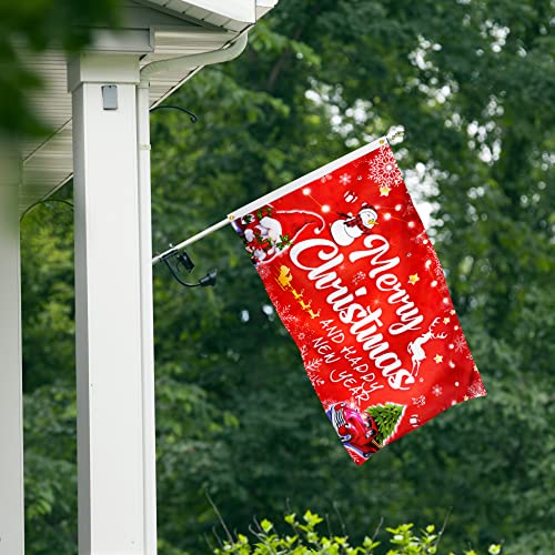 Xifan Christmas Flag Double Sided 3X5 Ft Outdoor, Large Merry Christmas And Happy New Year Banner With Red Gnome Truck Snowman Christmas Tree, Gift Wall Winter Decor Decoration #TOP6