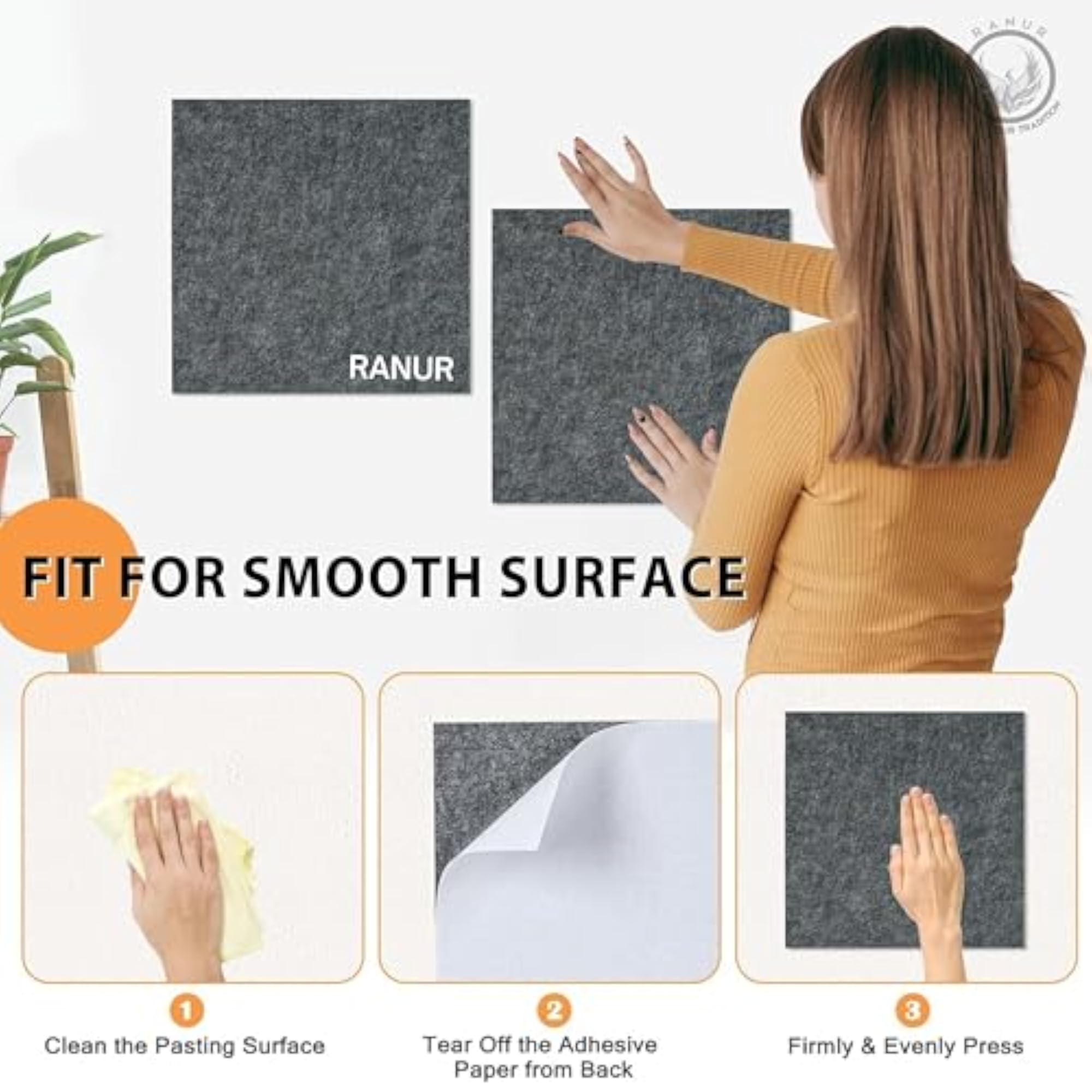 6 Pcs Felt Bulletin Board Self Adhesive Notice Boards