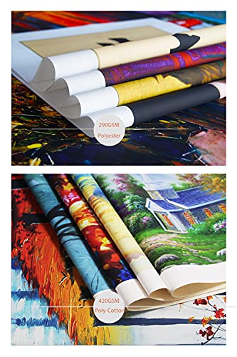 Professional Matte Canvas Roll For Epson Canon Hp Wide Format Inkjet Printer, Thick Canvas Polyester Canvas Roll For Printing Drawing Oil Acrylic Or Water-Based Painting (290Gsm Polyester 44"X100Ft) #TOP4