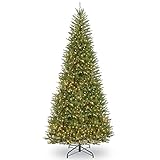 National Tree Company Pre-lit Artificial Christmas Tree | Includes Pre-strung White Lights and Stand | Dunhill Fir Slim - 12 ft