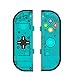 BASSTOP Translucent NS Joycon Handheld Controller Housing with D-Pad Button DIY Replacement Shell Case for Nintendo Switch Joy-Con (L/R) Without Electronics (Joycon D-Pad-ice Blue)