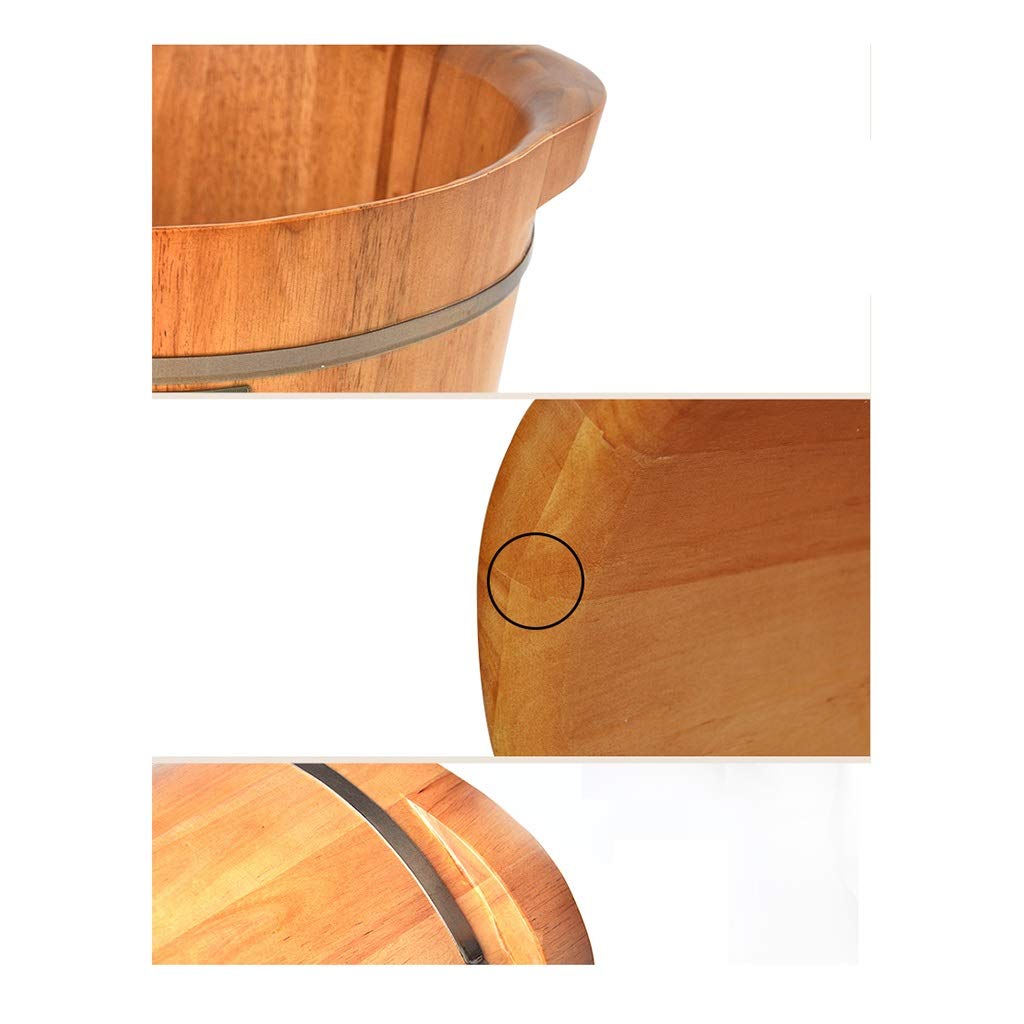 Barile per Piedi,Secchio da Bagno in Legno per Massaggio,Fatto a Mano,Pediluvi Superficie Liscia,Accessori per Il Bagno Anniversario Comfortable Anniversary