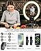 Vlogging Kit for iPhone/Android, 10” Ring Light with Stand, 74” Tripod for iPhone with Light, Microphone, YouTube Starter Kit for TikTok Content Creator