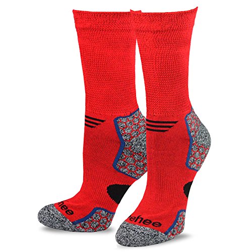 No Binding Viscose From Bamboo Colorful Diabetic Crew 6-Pairs Socks For Men (10-13, Basic) #TOP3