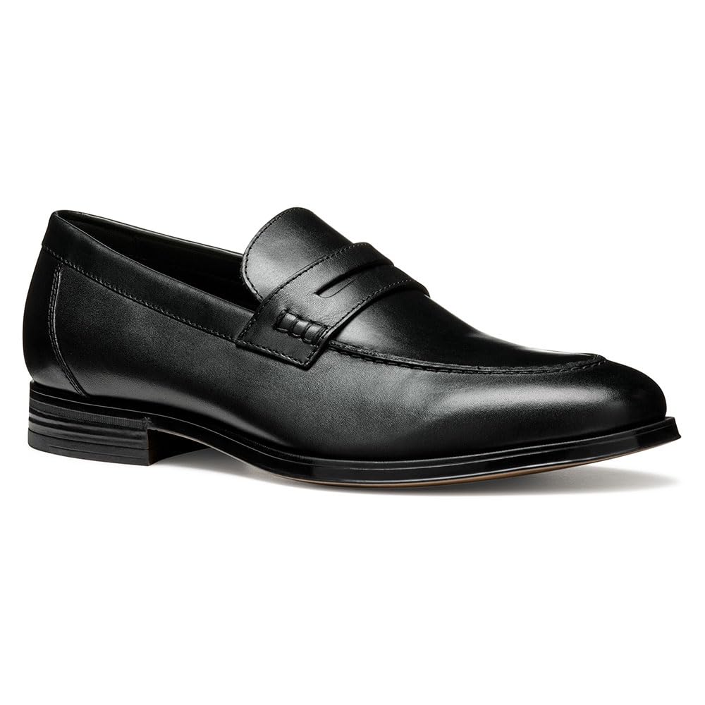 Geox Mens U Rezzonico Loafer, Black, 9 UK
