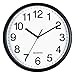 Bernhard Products Black Wall Clock Silent Non Ticking 10 Inch Quality Quartz Battery Operated Round Easy to Read Home/Office/Classroom/School Clock, Sweep Movement
