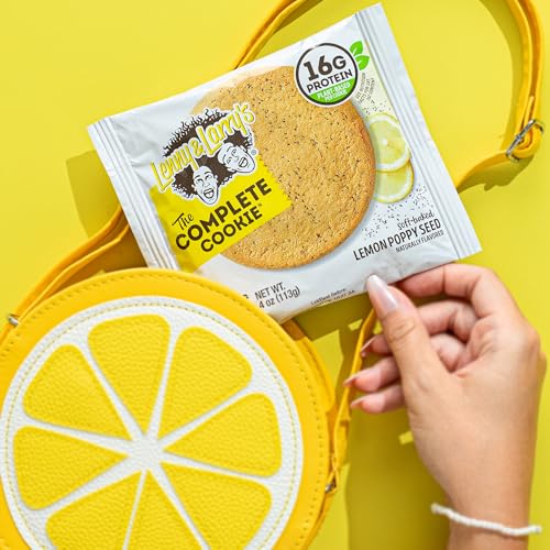 Image of Lenny & Larry's Complete Protein Cookie,[Lemon Poppy Seed],Chewy Soft Baked,16g Plant Protein,Vegan,Non-GMO,High Fiber,4 Ounce Cookie,(Pack of 24)