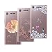 Produktbild Yokata Kompatibel mit Sony Xperia XZ1 Hülle Silikon Transparent Durchsichtig Handyhülle Schutzhülle TPU Dünn Slim Kratzfest mit Motiv [3 Pack] - Turm und Fahrrad + Blumen und Schmetterlinge + Blumen