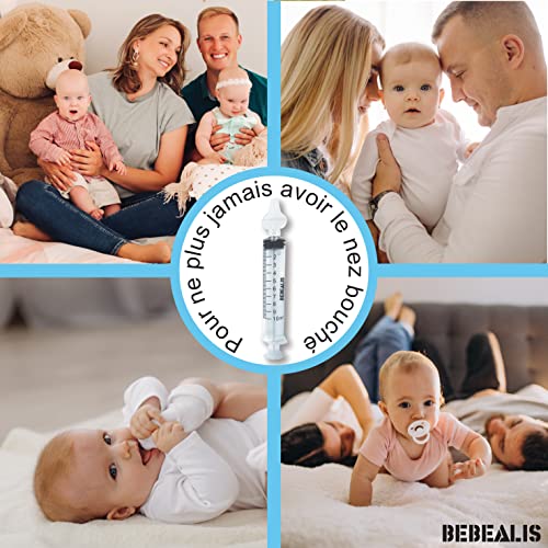 Seringue Nasale Bebe [x4] - [ Mouche Bebe + Embout Silicone Reutilisable + 2 Pointes Pipette Serum Physiologique + Trousse Soin Bébé + Livret Prévention | Irrigateur Aspirateur Nez Enfant Puériculture – vue 5
