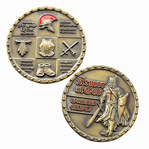 Moneda con diseño Armadura de Dios 3D miniatura 1