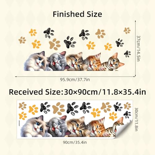 Vinilo Decorativo de Huellas de Gato para Pared miniatura 5