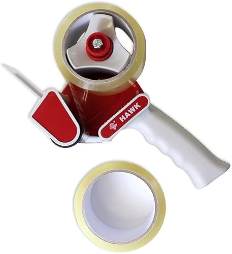 DAB Dispensador de cinta de embalaje eficiente con juego de 2 rollos de cinta, compatibilidad de cinta de 2 pulgadas (2.0 in) | incluye dos rollos