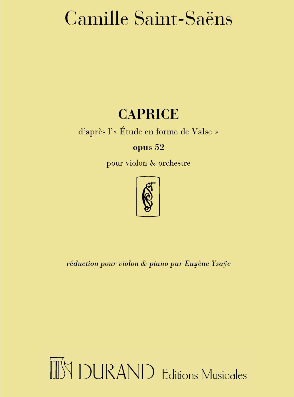 Caprice Op 52 édition de prestige pour l'étude du piano solo