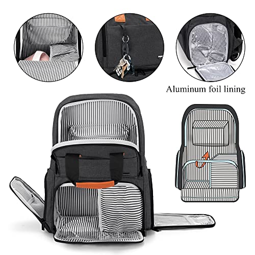 Luxja Breast Pump Backpack With Pockets For Laptop And Cooler Bag, Pump Bag For Working Mothers (Fits Most Major Breast Pump), Black #TOP2