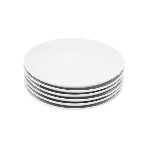 Miicol Ceramic Appetizer Plates Set of 6, White Dessert Plates