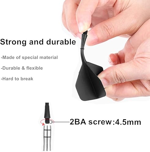 Miniatura 3 de NOTHER Dart Flights Shaft 12PCS Dart Vuelos y ejes integrados 2BA Tornillo en uno Accesorios Set Durable Anticaída